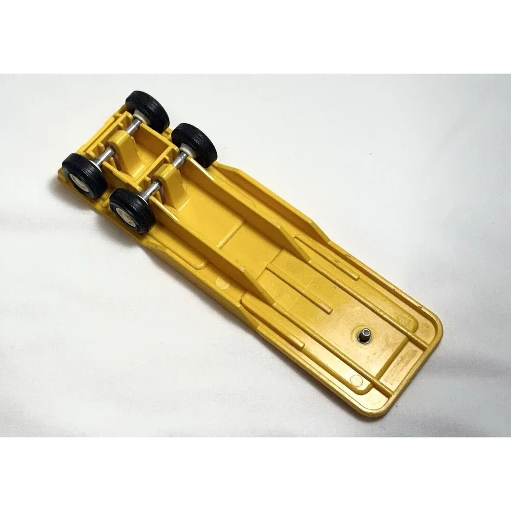 Vintage Tonka Yellow Lowboy Flatbed Trailer Dual Axle 7” Toy Vehicle Accessory